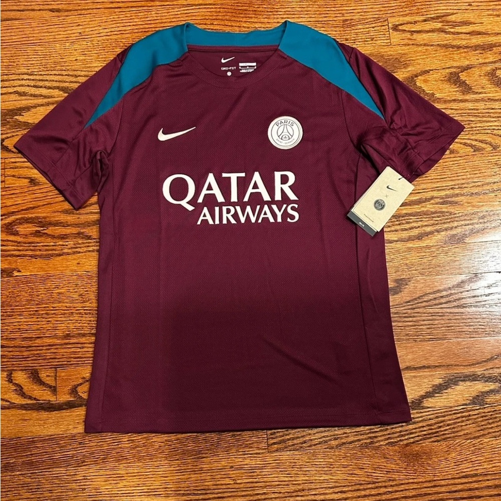 Nike PSG Paris Saint-Germain Dri-FIT Strike Top Sz Youth XL Burgundy FN9862-613